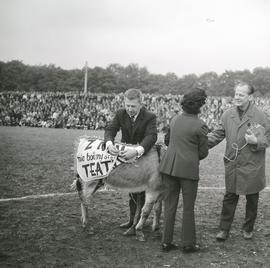 Antoni i Hanna Gucwińska na płycie stadionu