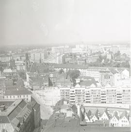 Panorama miasta z Bazyliki  Świętej Elżbiety we Wrocławiu