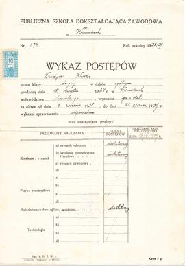 Wykaz postępów w nauce