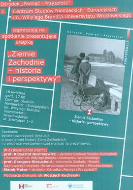 Spotkanie prezentujące książkę: Ziemie Zachodnie - historia i perspektywy