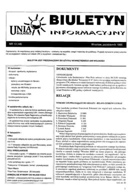 Biuletyn Informacyjny Unii Wolności - nr 13 (48)