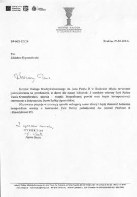 Zdjęcia: Podziękowanie z Instytutu Dialogu Międzykulturowego