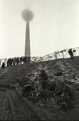 Wieża telewizyjna w Wilnie po ataku OMON