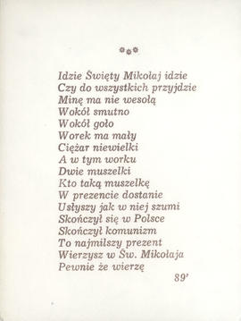 Idzie Święty Mikołaj idzie...