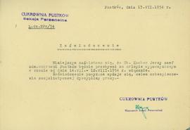 Zaświadczenie urlopowe