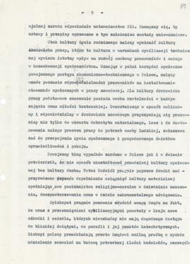 Memoriał dot. warunków rozwoju kultury narodowej