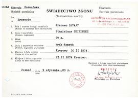 Świadectwo zgonu