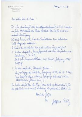 List od Gottfrieda Uhliga
