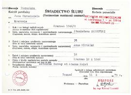 Świadectwo ślubu