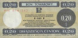 Bon Towarowy: Dwadzieścia Centów