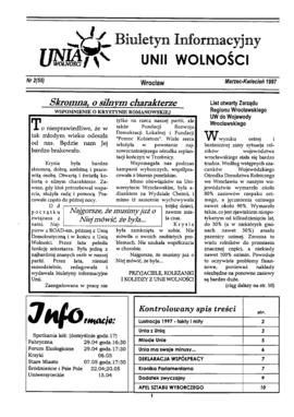 Biuletyn Informacyjny Unii Wolności - nr 2 (55)