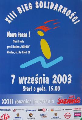 XIII Bieg Solidarności: XXIII rocznica powstania NSZZ Solidarność